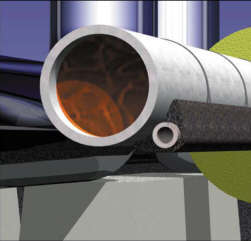 BPipe heating with the TRANSCALOR-Heat Conducting Cement